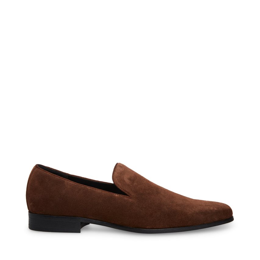 Loafers Steve Madden Parigi Gamuza Hombre Marrones Oscuro | ES TW38ES